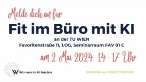 Am 2. Mai von 14-17 Uhr findet ein Workshop zu Fit im Büro mit KI statt. 