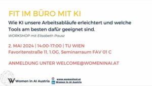 Im Workshop am 2. Mai konzentrieren wir uns darauf, wie KI unsere Arbeitsabläufe erleichtert und welche Tools am besten dafür geeignet sind. 