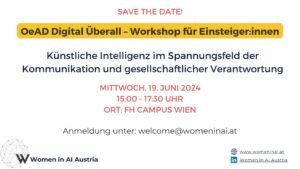 Workshop zu Künstlicher Intelligenz im Spannungsfeld der Kommunikation und gesellschaftlicher Verantwortung am 19. Juni 2024 in Wien